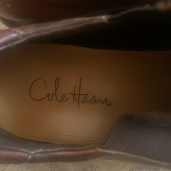 COLE HAAN LEATHER‎ MEN'S SLIP ON LOAFERS SHOES CHESTNUT 9.5 M - Picture 6 of 9
